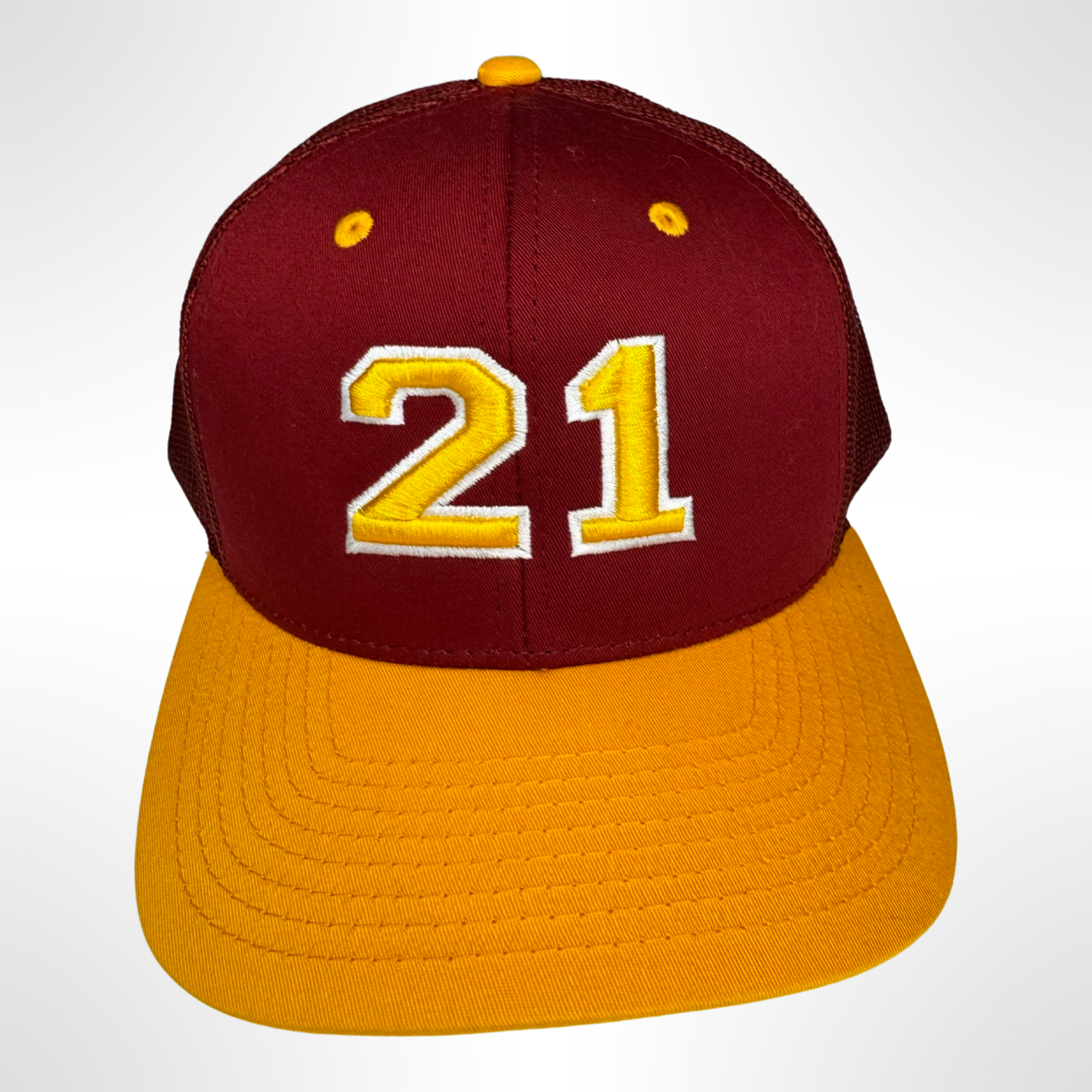 21 Tribute Hat - Burgundy & Gold