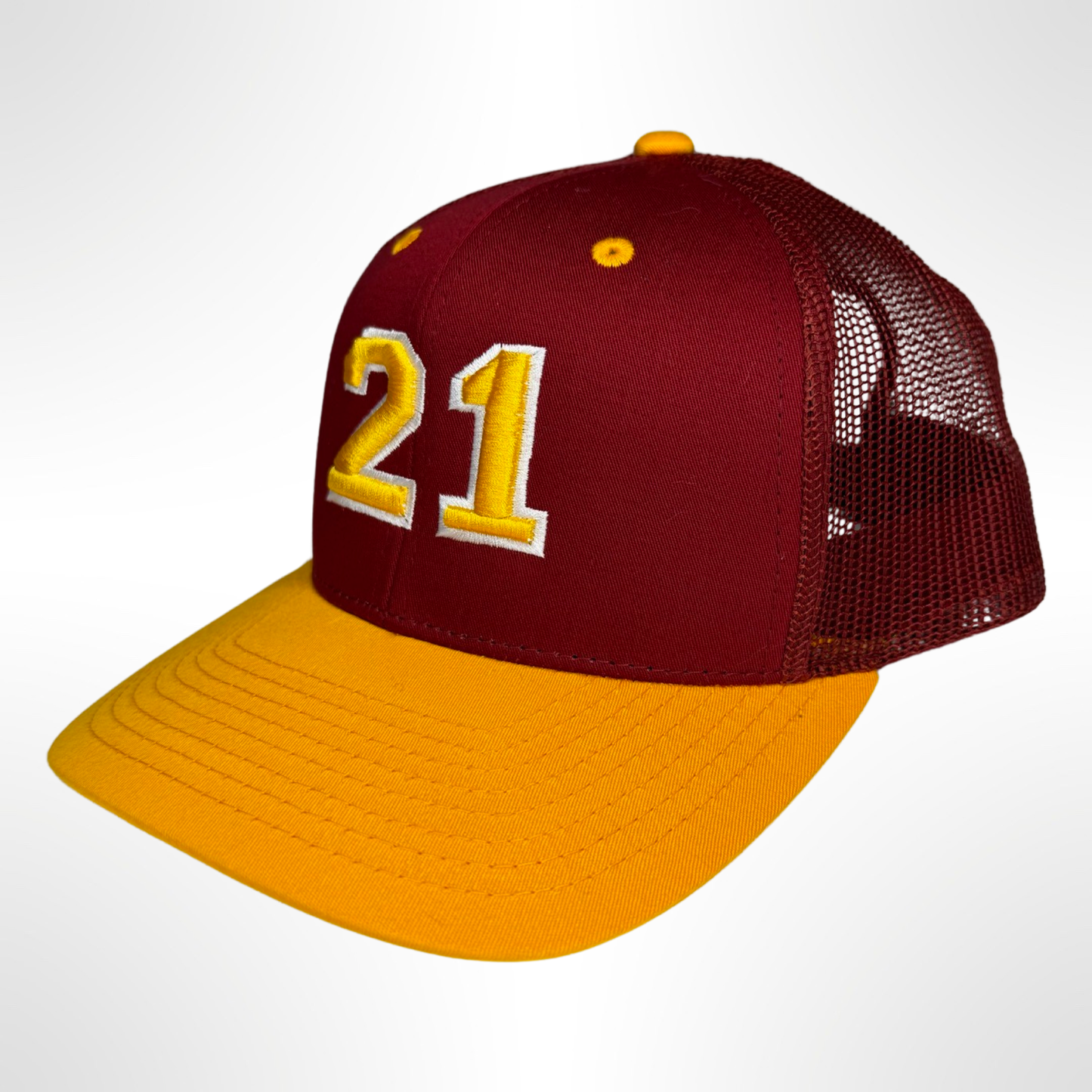 21 Tribute Hat - Burgundy & Gold